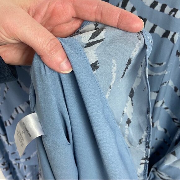 Parker Silk Long Sleeve Ruffle Mini Dress Size 18 Arctic Tiger Print Summer Boho - Picture 12 of 15